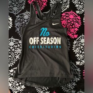 Black Nike Pro “No Off Season Cheerleading Size Adult S tank PERFECT CONDITION